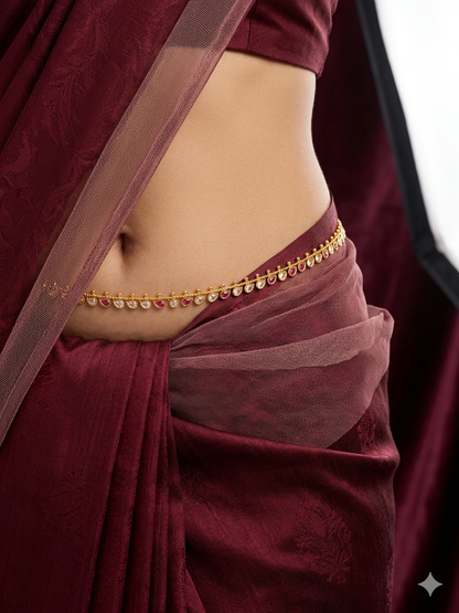 Gold Belly Chain kamarbelt Dhanvi Saree Chain