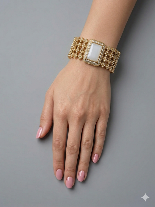 Kundan Hand Bracelets Junia Jewellery