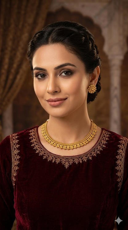 Gold Polki Necklace Jewellery Juhi  Sets