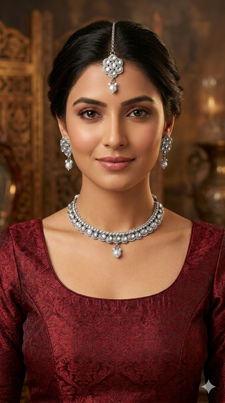 Silver Necklace Anju sets