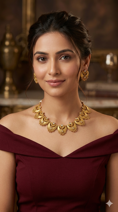 Gold Polki Necklace Jewellery Juhi  Sets