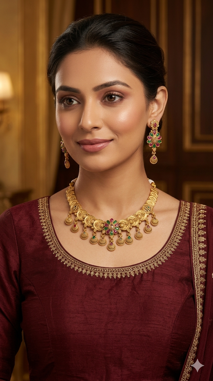 Gold Polki Necklace Jewellery Juhi  Sets