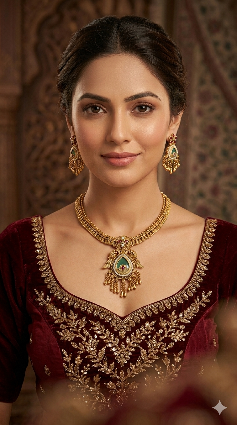 Gold Polki Necklace Jewellery Juhi  Sets