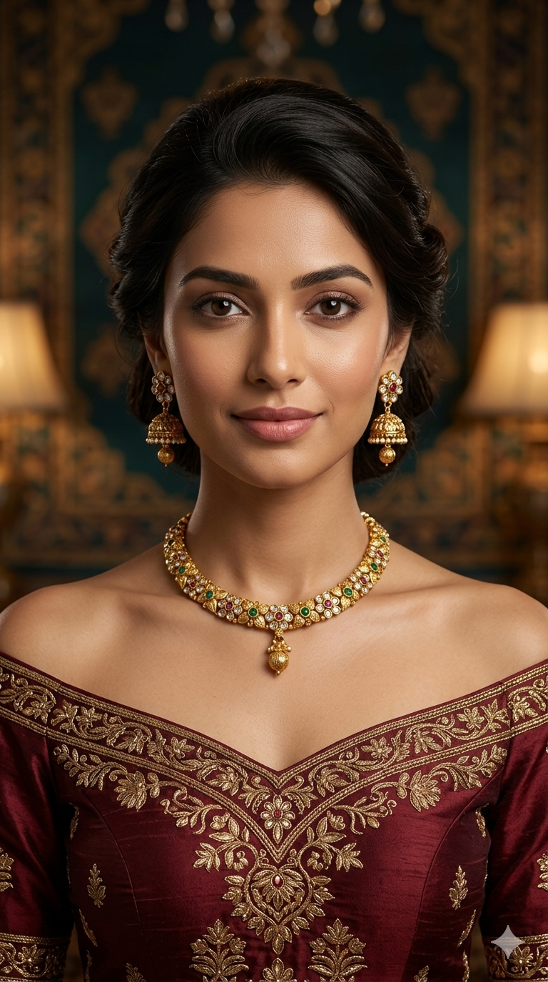 Gold Polki Necklace Jewellery Juhi  Sets