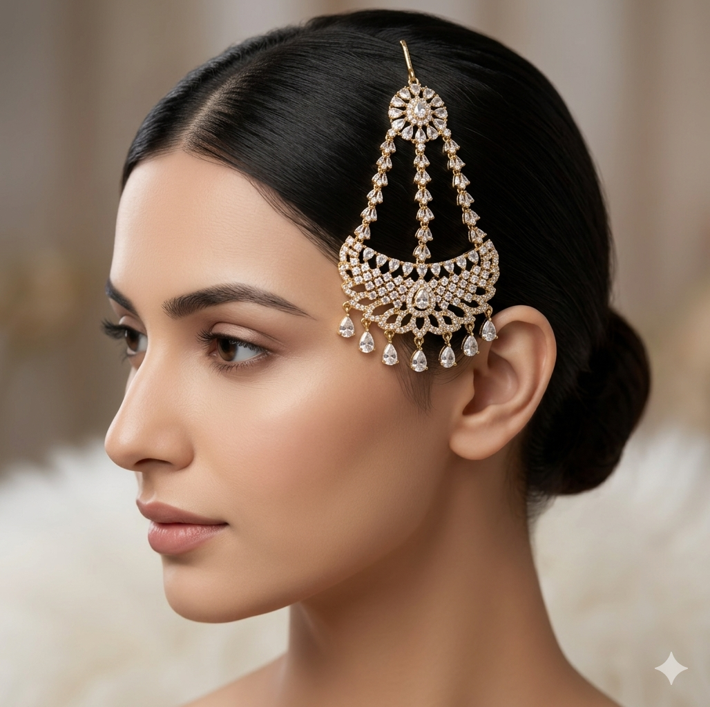Antique American Diamond Passa Ad Headpiece Hanu Jewelers