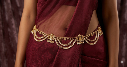 Gold Belly Chain kamarbelt Prachi Saree Chain
