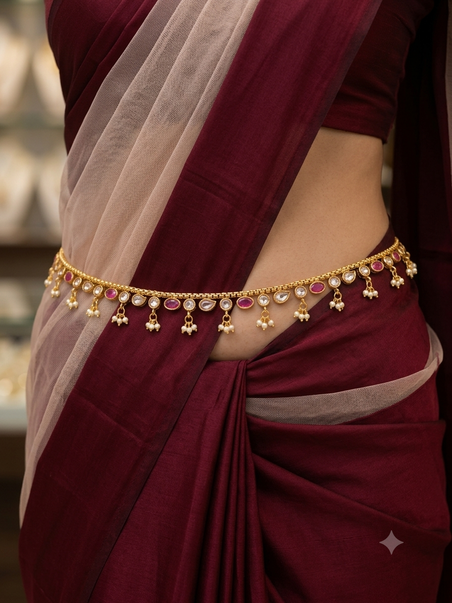 Gold Ruby Belly Chain kamarbelt Marco Chain