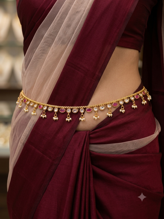Gold Ruby Belly Chain kamarbelt Marco Chain