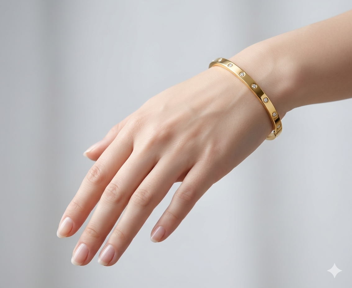 Sheela Anti-Tarnish Stainless Steel Bracelet(Openable)
