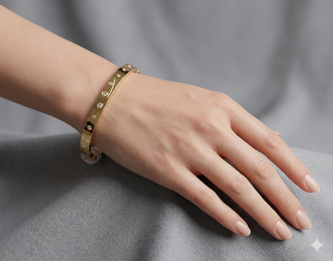 Reshma Anti-Tarnish Stainless Steel Bracelet(Openable)
