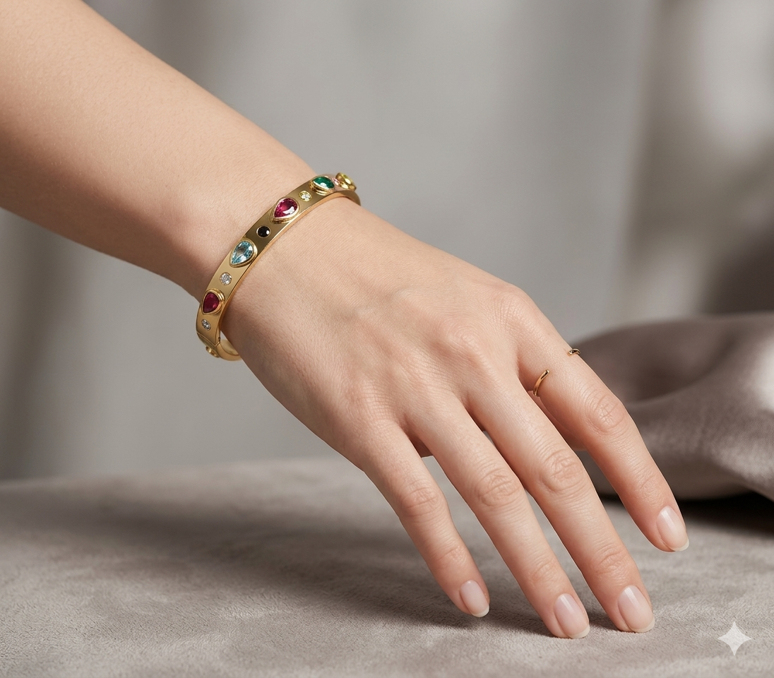 Rashi Anti-Tarnish Stainless Steel Bracelet(Openable)