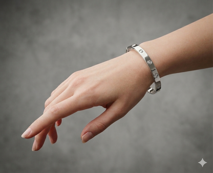 Sasha Silver Anti-Tarnish Stainless Steel Bracelet(Openable)
