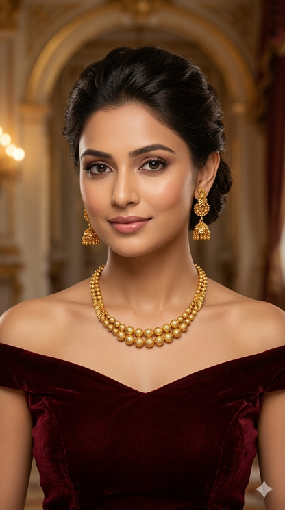 Gold Polki Necklace Jewellery sarika Set