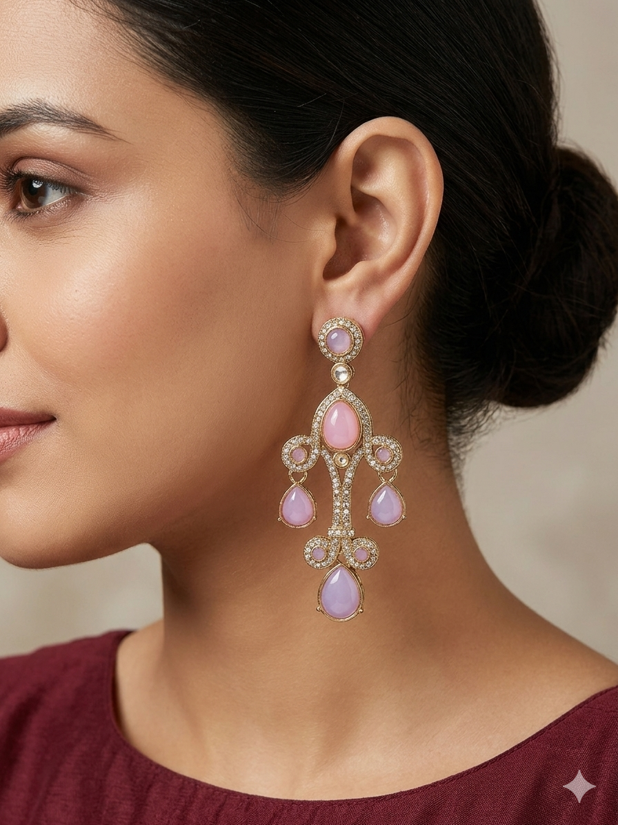 Antique Kundan Bollywood Bega Earrings