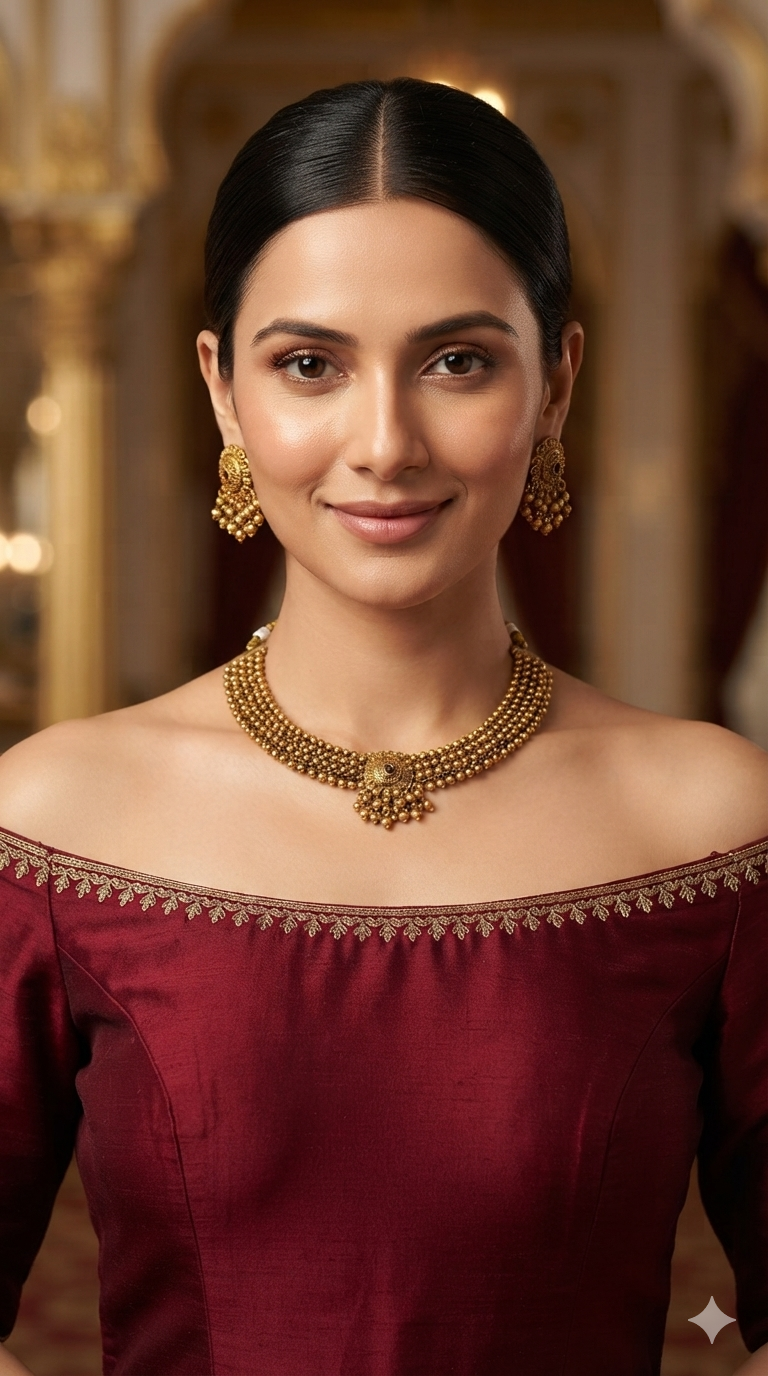 Gold Polki Necklace Jewellery Zarina Set