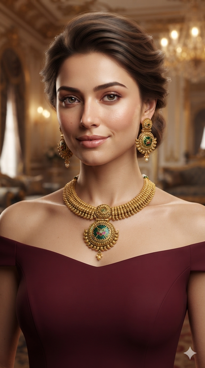 Gold Polki Necklace Host Jewellery Sets