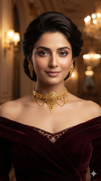 Gold Forming Jewellery Sohi Choker Set