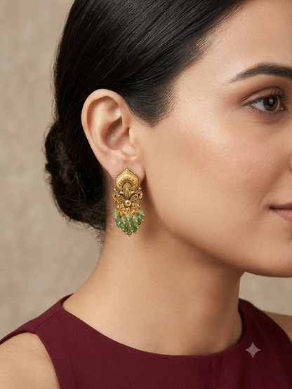 Gold Polki Yaad Earrings