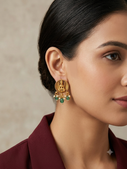 Gold Polki Yaad Earrings