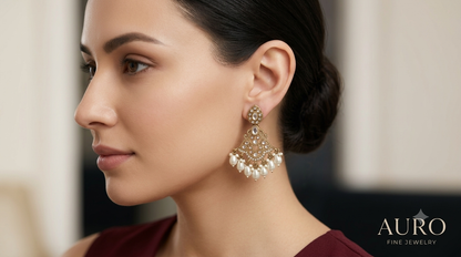 Antique Kundan Bollywood  Sonam Earrings