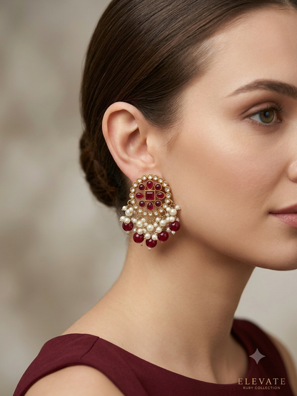 Antique Kundan Bollywood  Soti Earrings