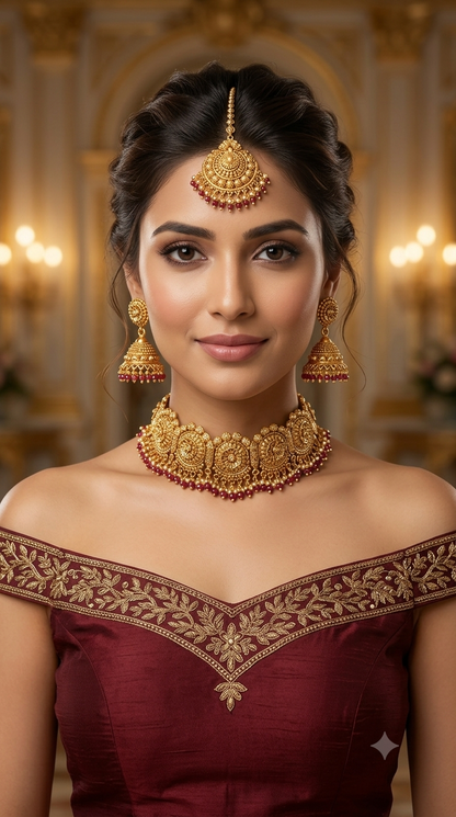 Gold Polki Necklace Jewellery Sonia Set