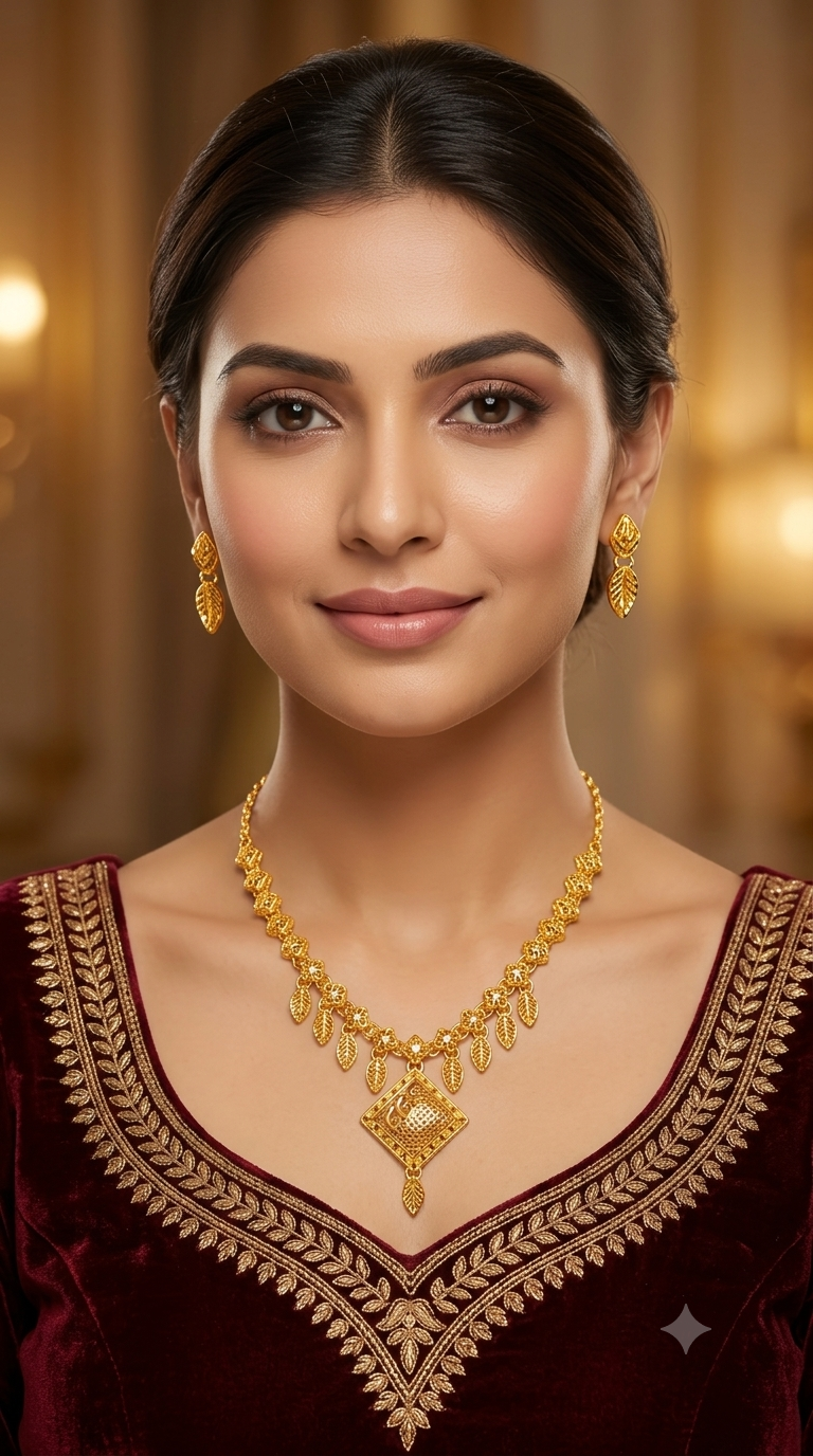 Gold Forming  Jewellery Teresa  Necklace Set