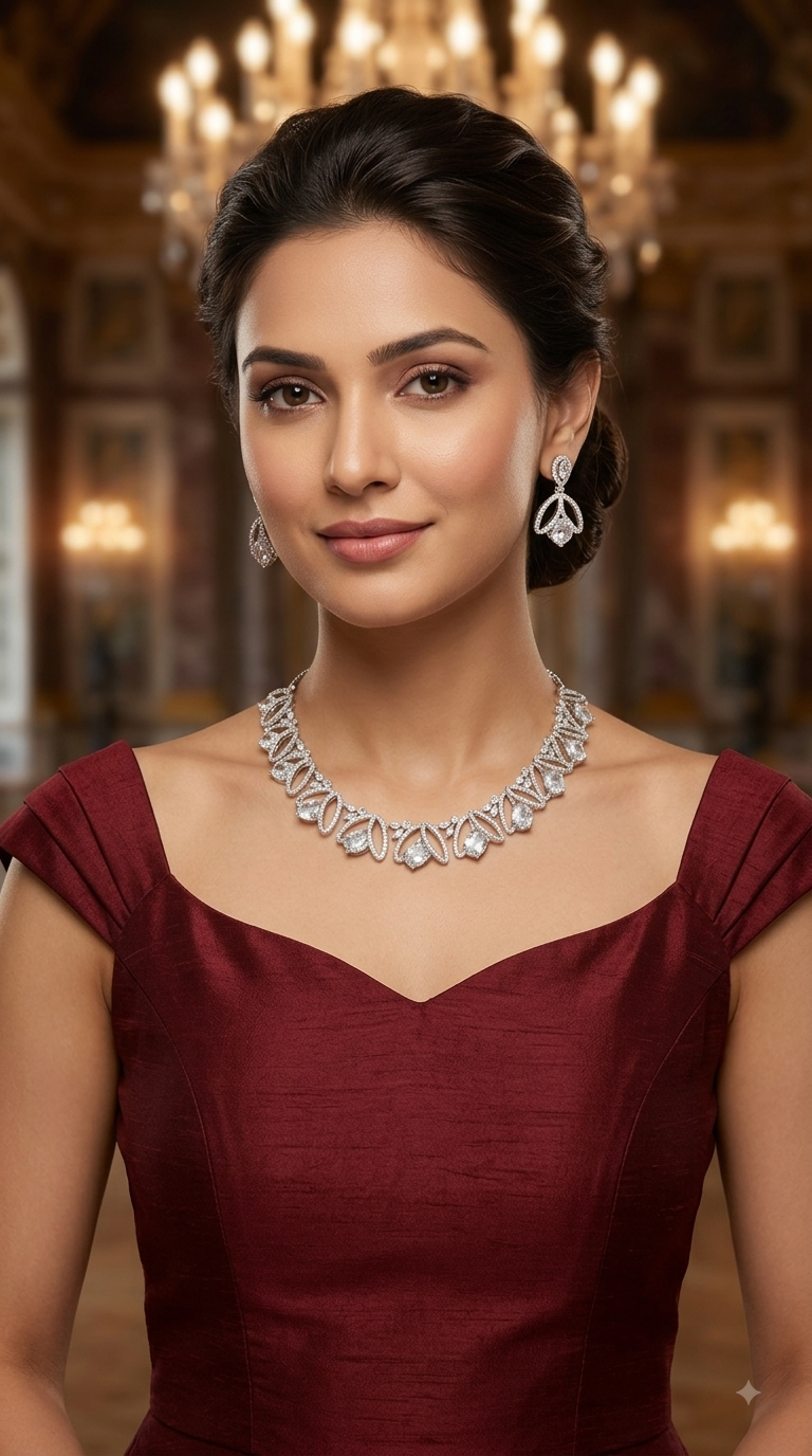 American Diamond Ad Necklace Alexa Sets