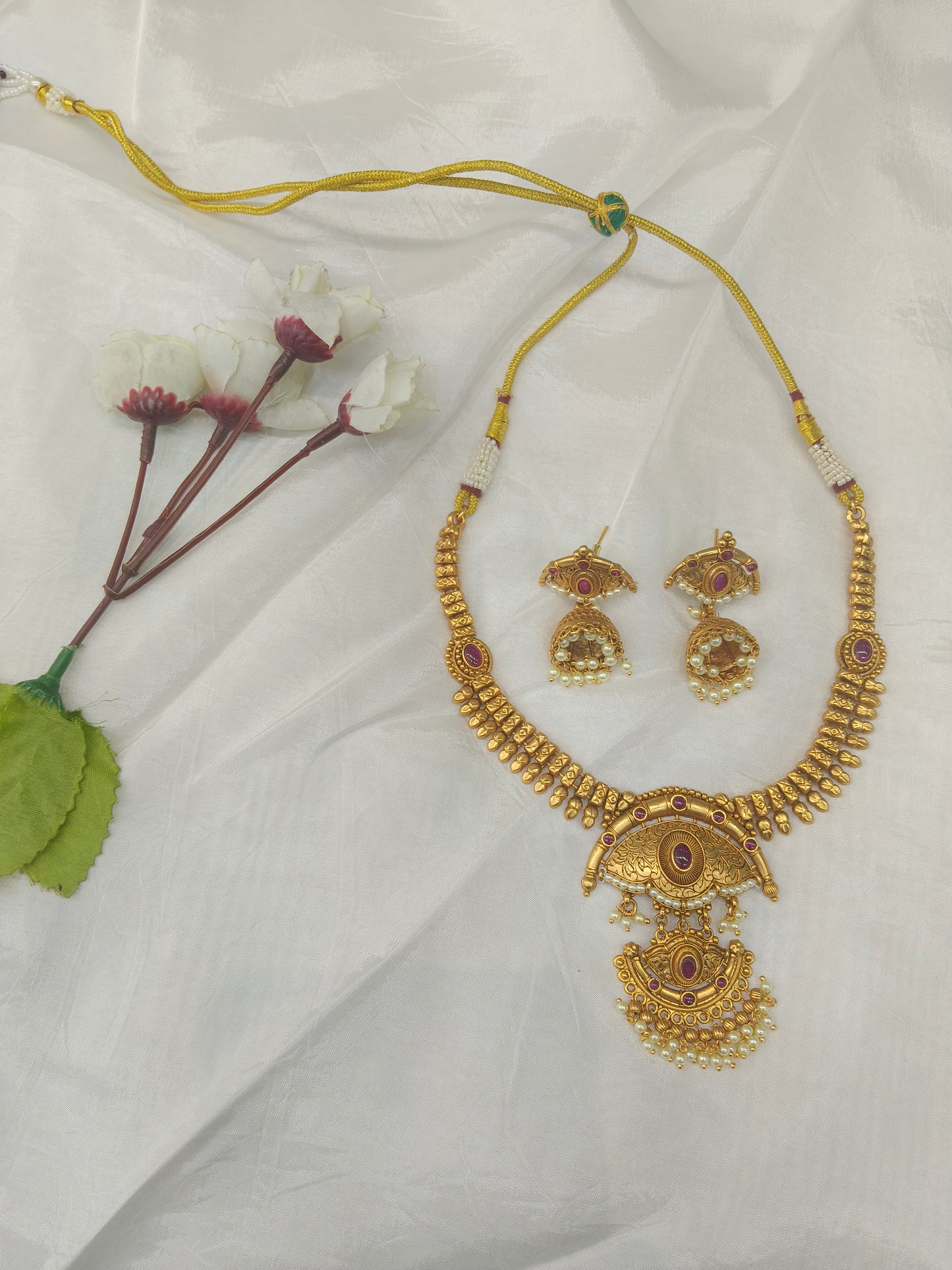 Gold Polki Necklace Jewellery Amiri Sets