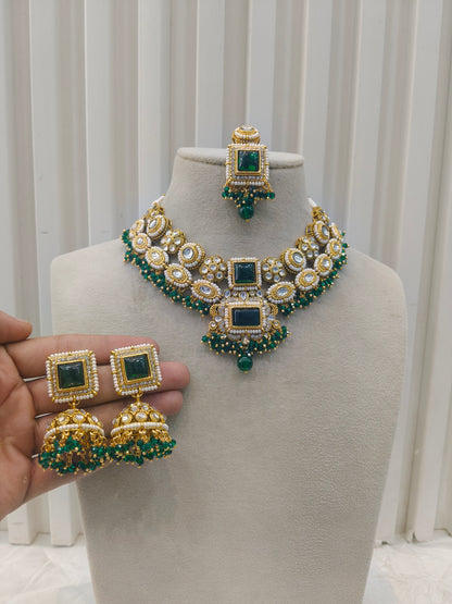 Gold Green Kundan Nacklace Chitra sets
