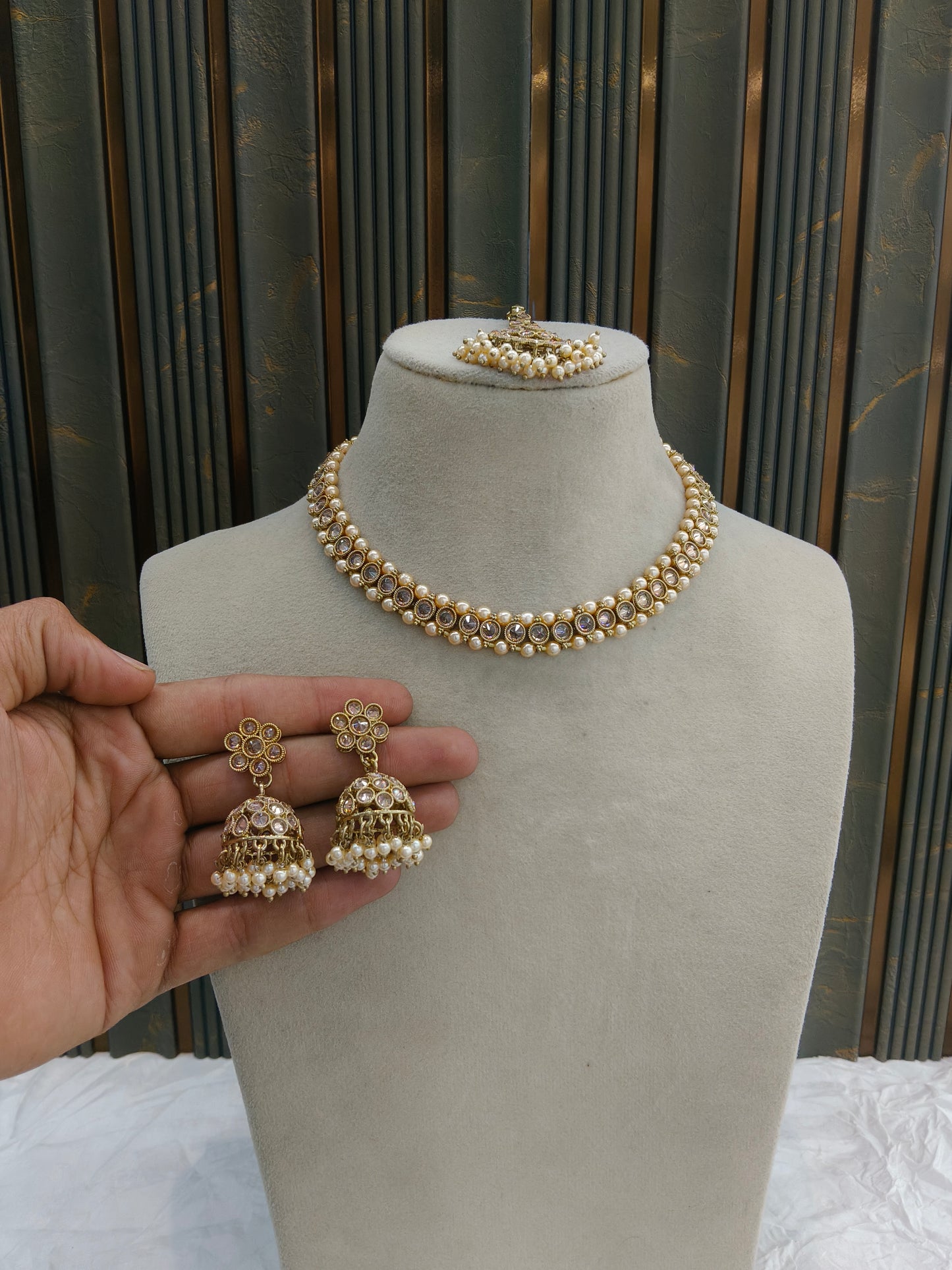 Antique Gold Necklace Jewellery Jagjeet Bollywood sets
