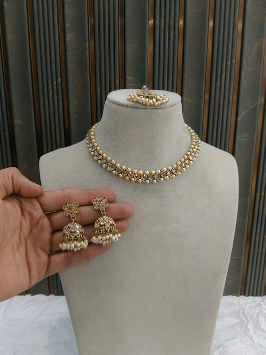 Antique Gold Necklace Jewellery Jagjeet Bollywood sets