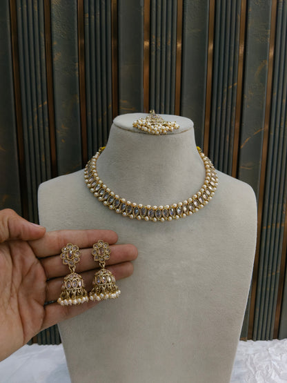 Antique Gold Necklace Jewellery Jagjeet Bollywood sets