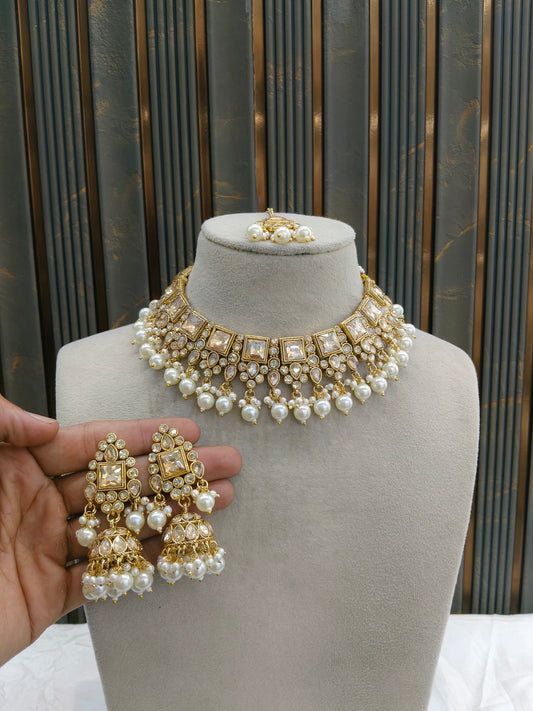Antique Gold Necklace Jewellery Kitty Bollywood sets