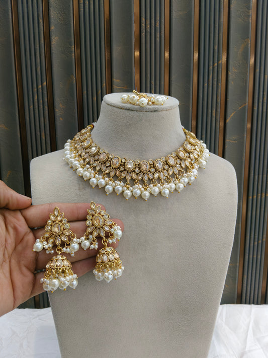 Antique Gold Necklace Jewellery Kitty Bollywood sets