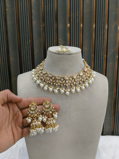 Antique Gold Necklace Jewellery Kitty Bollywood sets