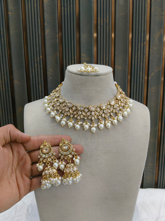 Antique Gold Necklace Jewellery Kitty Bollywood sets