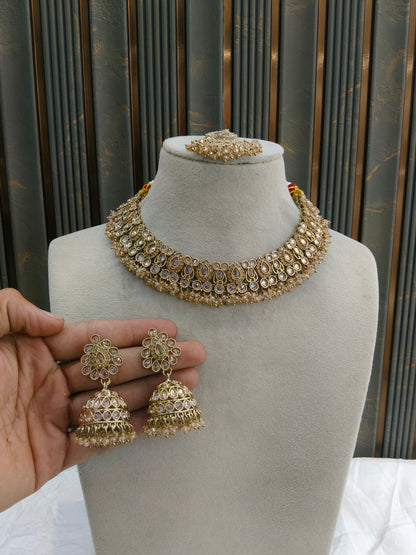 Antique Gold Necklace Jewellery Fern Bollywood sets