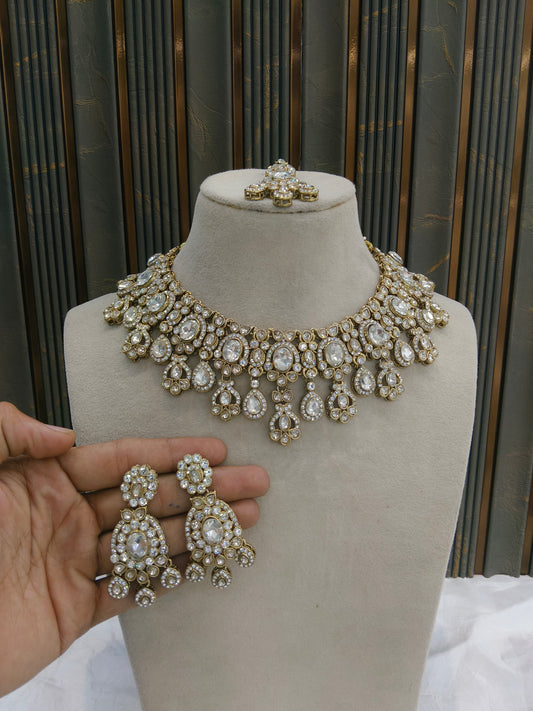 Antique White Necklace Jewellery Lois Bollywood sets