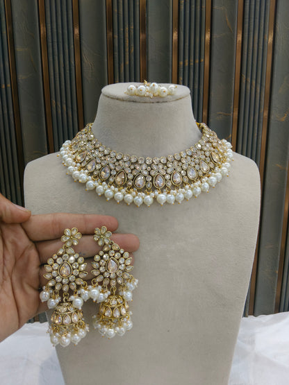Antique Gold Necklace Jewellery Devika Bollywood sets