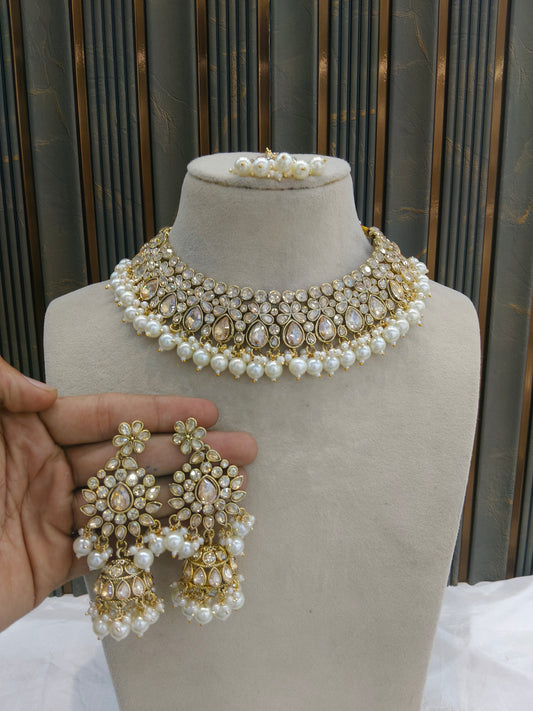 Antique Gold Necklace Jewellery Devika Bollywood sets