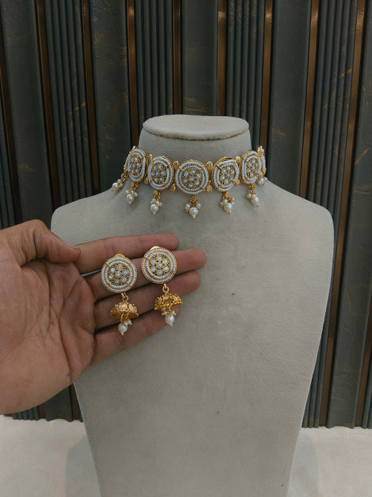 Gold Polki Choker Jewellery Jayla Sets
