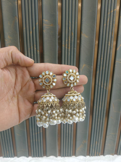 Antique Gold Bollywood Rin Earrings