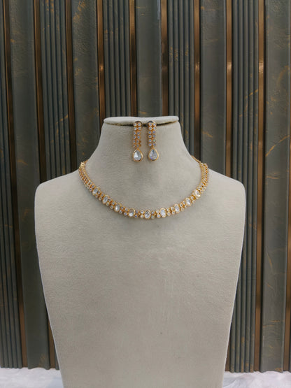 Gold Kundan Necklace Jewellery Eiko Set