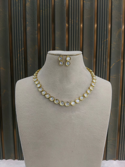 Antique Gold Kundan Necklace Jewellery Eiko Set