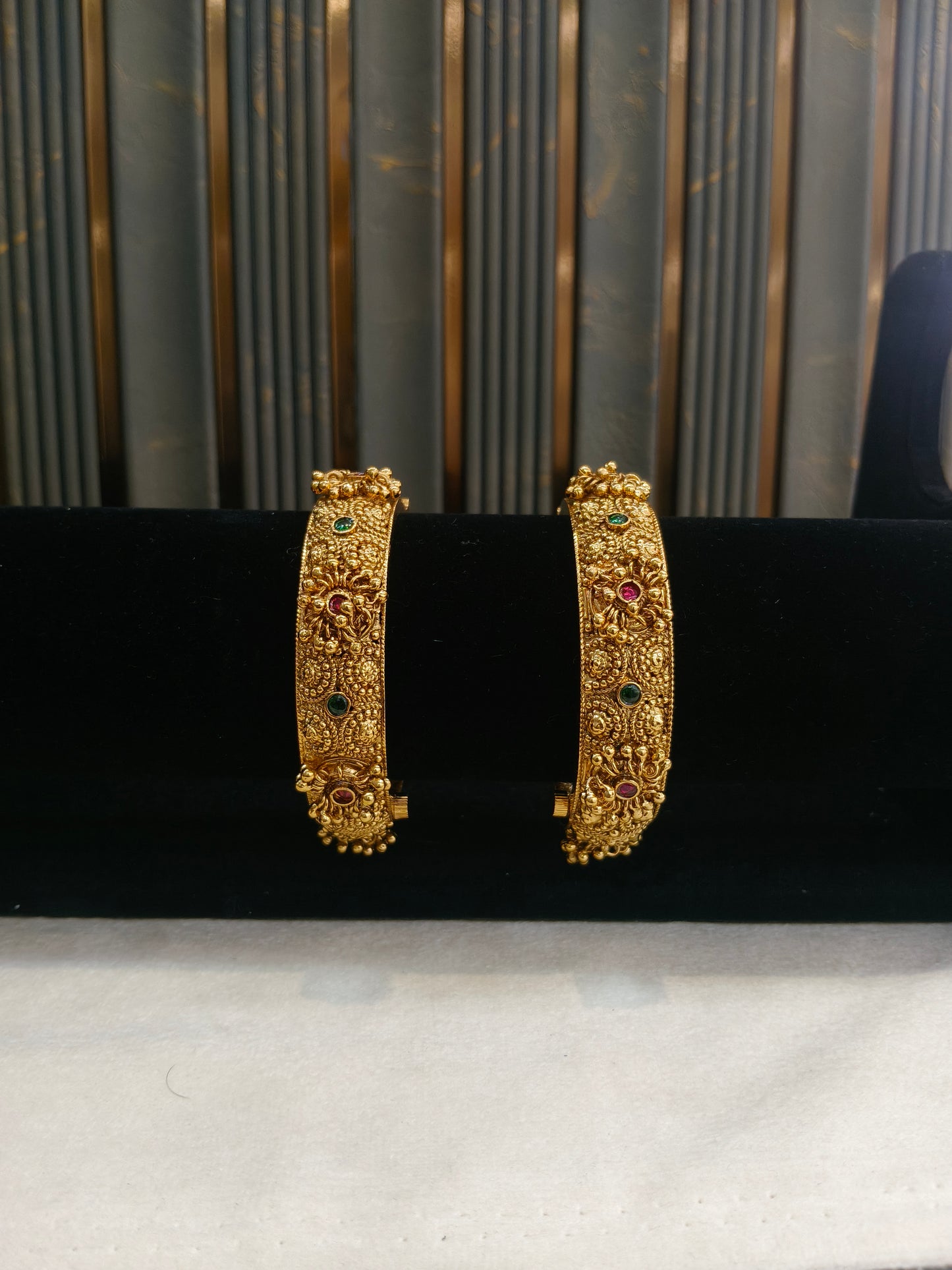 Bangles jewelry /Traditional bollywood jewelry Ruby Green Ayma Gold bangles