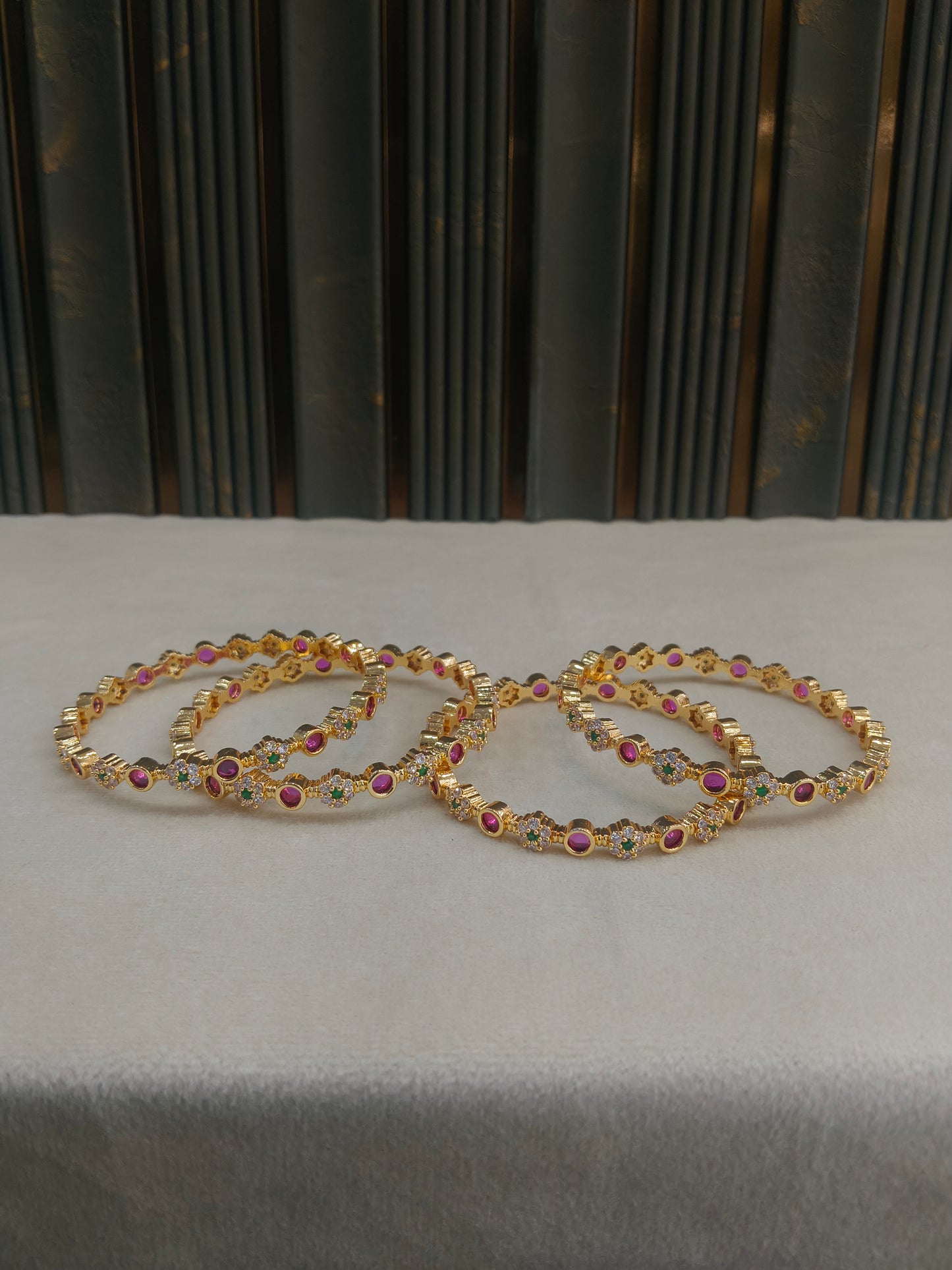 Bangles jewelry /Traditional bollywood jewelry Ruby Green Antique CZ Stone Monna bangles
