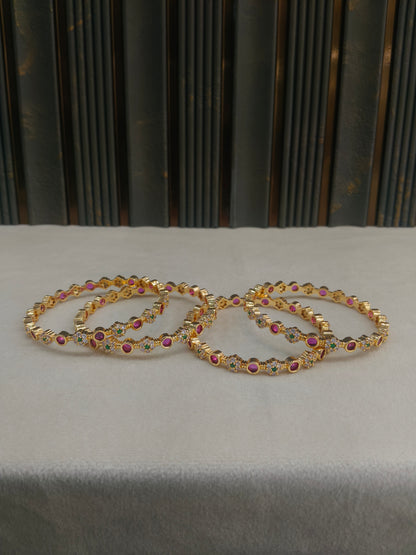 Bangles jewelry /Traditional bollywood jewelry Ruby Green Antique CZ Stone Monna bangles