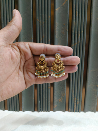 Gold Polki Niha Earrings