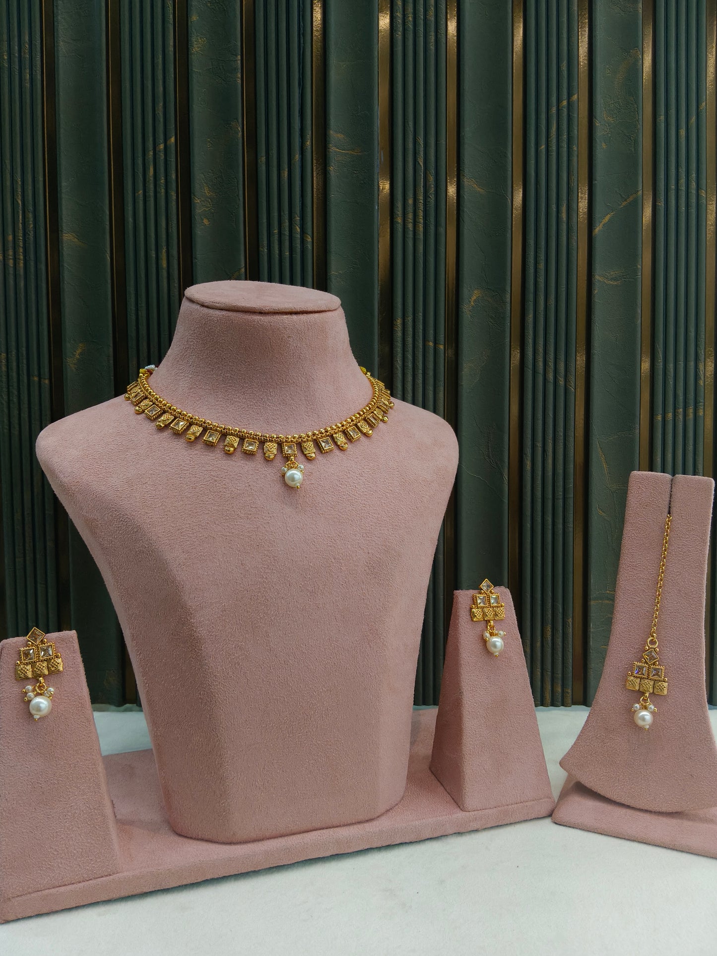 Gold Polki Necklace Jewellery Mansi Sets